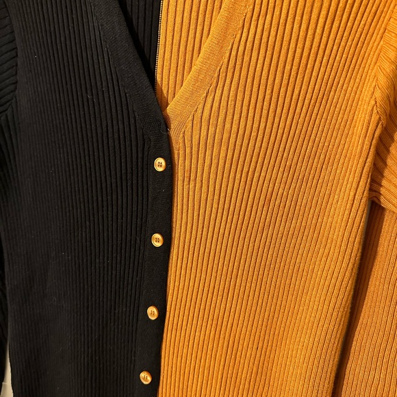 BCBG PARIS WOMENS STRETCHY WAFFLE DRESS XXL TAN BLACK - Picture 3 of 5